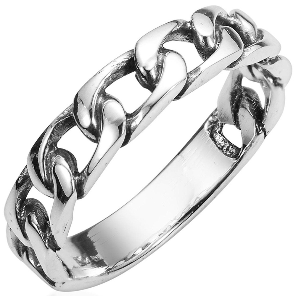 CHAIN Ring in Sterling Silver